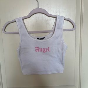 White angel tank top